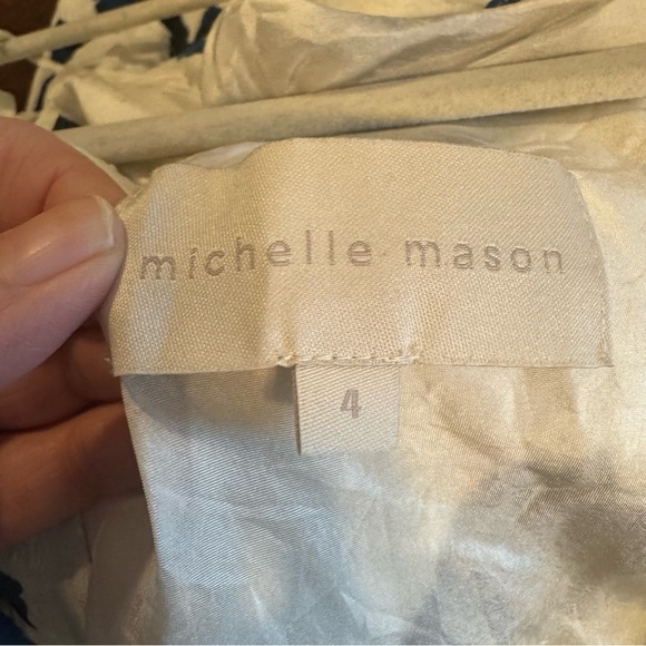 MICHELLE MASON Viscose One Shoulder Asymmetrical Hem Midi Dress - Picture 5 of 7